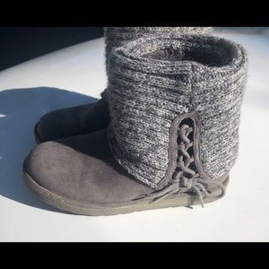 Gray Sweater Boots